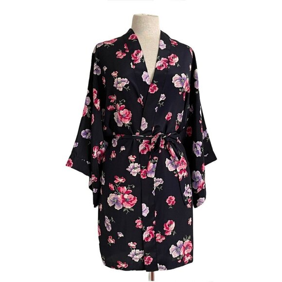 Val Mode Lingerie Vintage 90's Floral Kimono Robe - Picture 4 of 6